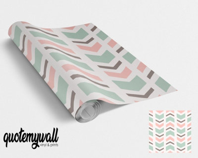 Quote My Wall Quotemywall Chevron Pattern Vinyl Furniture/window Wrap For Furniture & Kitchen Worktops from B&Q