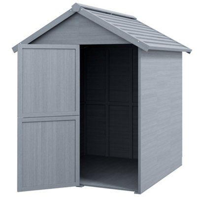 Chilli Seating Chilli 6 X 6.5Ft Wooden Garden Shed, With Floor - Grey