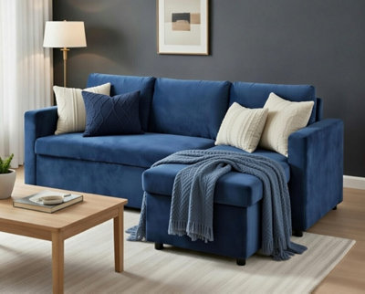 DS Living The Tranquilo 3 Seater Sofa Bed In Black Or Navy from B&Q