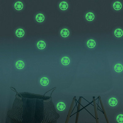 Walplus Wall Sticker Glowing Football Decals Glow In Dark Bedroom Decorations Glow In Dark Stickers Stock Clearance from B&Q