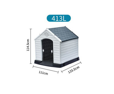 B&Q -  Plastic Pet Kennel IndoorOutdoor Pet Shelter 413L