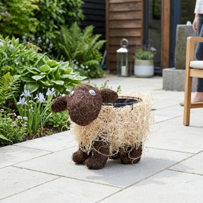 Shelley Sheep Decorative Rattan Planter from B&Q