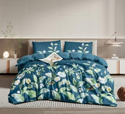 B&Q -  Zara Floral Easycare Printed Duvet Set