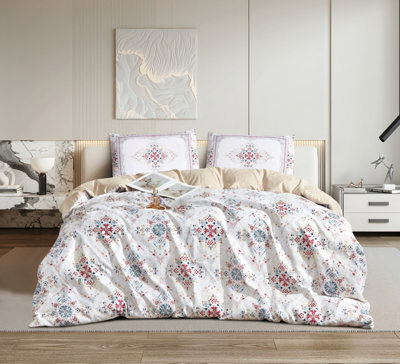 B&Q -  Olivia Floral Easycare Printed Duvet Set