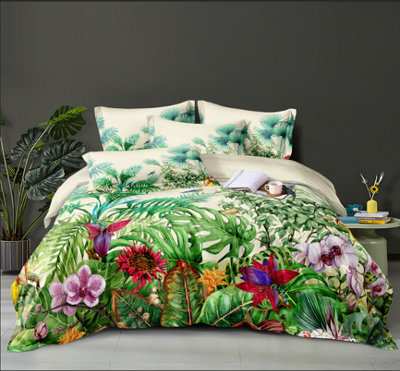 B&Q -  Electra Floral Printed Duvet Set