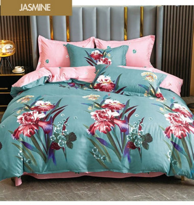B&Q -  Jasmine Floral Printed Duvet Set