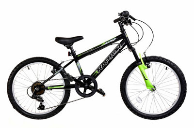 Basis Raptor Junior Hardtail Mountain Bike 20In WheelGloss Black/green from B&Q