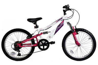 Basis Princess Girls 20In Full Suspension Mountain Bike, 6 Speed