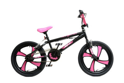 Xn-6 Bmx Bike Girls Freestyle Bmx20In Mag Wheel Gyro Black/pink from B&Q