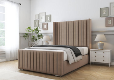 Comfort Beds Chester Mink Plush Bed Frame With Mattress from B&Q