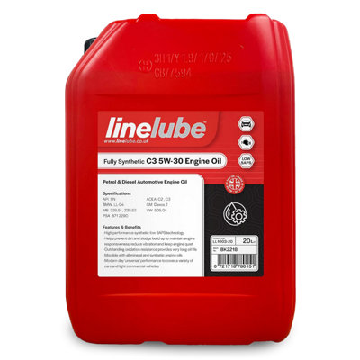 Linelube™ Longlife 5W-30 ACEA C3 Fully Synthetic Engine Oil - 24 x 20 Litres - Image 5