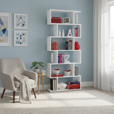 Amos Mann Furniture Venice Open Back White Gloss Bookcase from B&Q