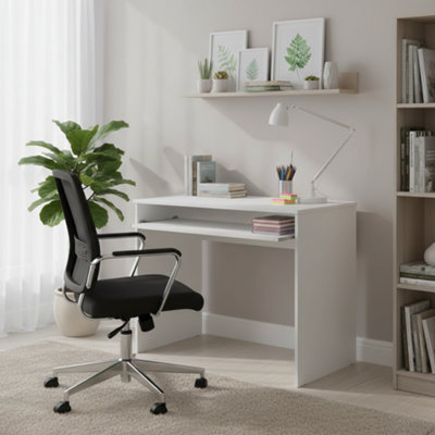 Amos Mann Furniture Milan Small Artic White Computer Desk from B&Q