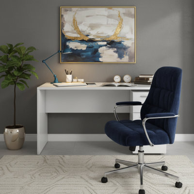Amos Mann Furniture Adalrik Artic White Computer Office Desk Table2614 from B&Q