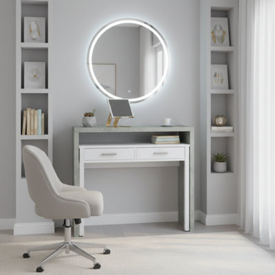 Amos Mann Furniture Tressa Extendable Console Desk In Grey And White0L4582A from B&Q