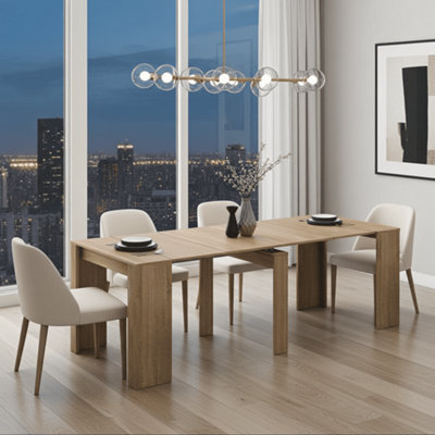 Amos Mann Furniture Nordic Grande Junior Giant Extending Oak Effect Dining Table from B&Q