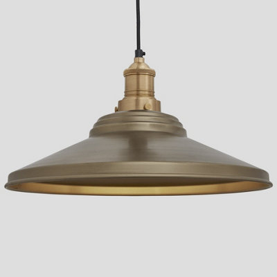Industville Brooklyn Giant Step Pendant18 InchBrassBrass Holder from B&Q