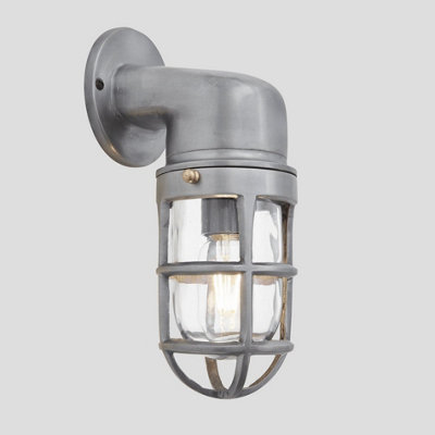 Industville Bulkhead Outdoor & Bathroom Sconce Wall Light12 InchGunmetal from B&Q
