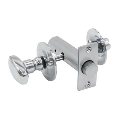 EaiBathroom Oval Thumb Turn & Release C/w Mortice Rack Bolt Polished Chrome from B&Q