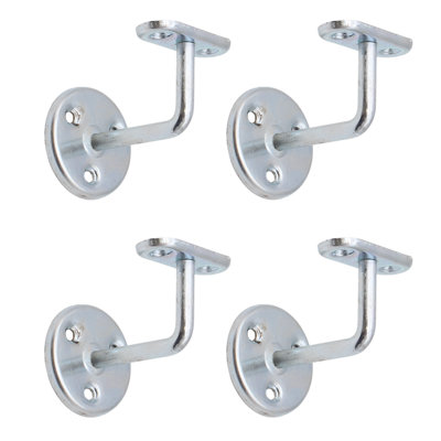 Eai Handrail Bracket Zinc Plated Pack 4 Wall Mounted Strong Steel 63mm from B&Q