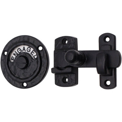 Afit Black Toilet Bathroom Bolt Vacant Engaged Indicator Bolt 83mm from B&Q