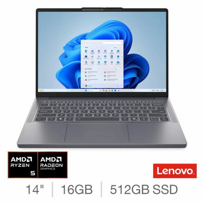 Lenovo Ideapad Slim 3 14 Inch Laptop, Amd Ryzen 5 150, 16Gb Ram, 512Gb Ssd, Wuxga Ips Display, Windows 11 Home, Radeon 660M