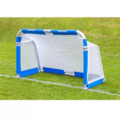 Xample Samba Sports 5Ft X 3Ft Folding Aluminium Football Goals 2 Pack Lightweight Portable Training Match Goal Set Quick Setup Garden Use from B&Q