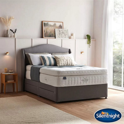 B&Q -  Geltex 4000 Pocket Boxtop Mattress & Slate Grey 4 Drawer DivanDouble