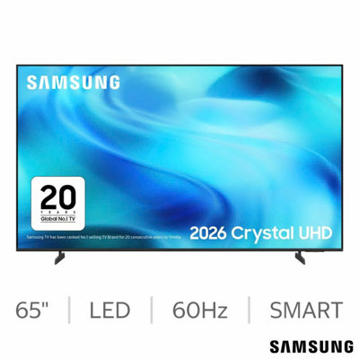 Samsung Ue65U8020Hkxxu 65 Inch 4K Ultra Hd Smart Tv, Led, Crystal Processor 4K, Hdr10+, Tizen, 50Hz, 20W Audio