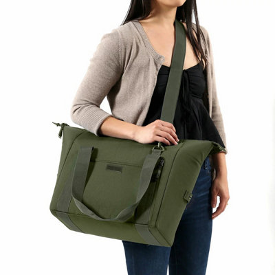 Xample Titan 25 Can Insulated Carry-All Cooler Bag With 2 High Performance Ice Walls, Leak Proof, Shoulder Strap, Green