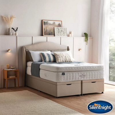 B&Q -  Geltex 4000 Pocket Boxtop Mattress & Sandstone Full Ottoman DivanDouble