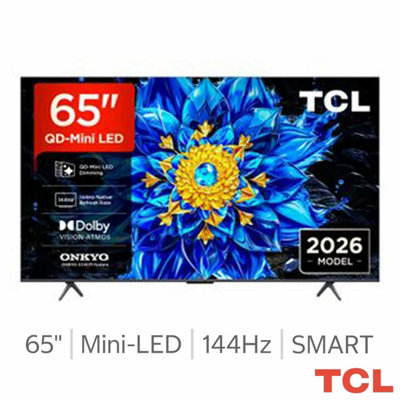 Tcl 65P8L-Uk 65 Inch Mini Led Qled 4K Ultra Hd Smart Tv, 144Hz, Dolby Vision, Google Tv, Dolby Atmos