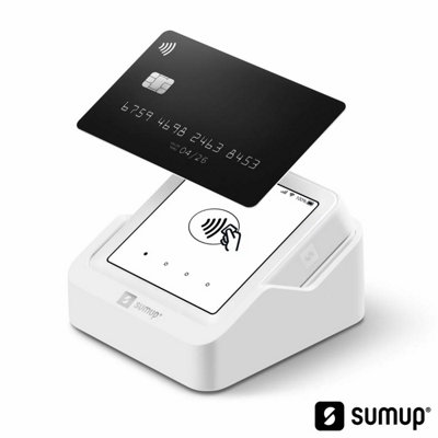 Sumup Solo Card Payment Reader With Charging Station, Portable Touchscreen Pos Terminal, Wi-Fi & 4G, Contactless Card Reader