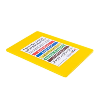 eZone Professional Large Chopping Board Catering Food Prep Cutting Colour Coded Yellow from B&Q