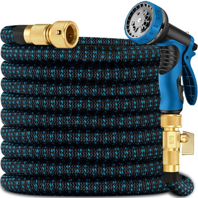 100 Ft Expandable Garden Hose PipeHeavy Duty Expanding Water Hoses With 10 Spray Nozzle -Retractable,flexible,never Kink & from B&Q