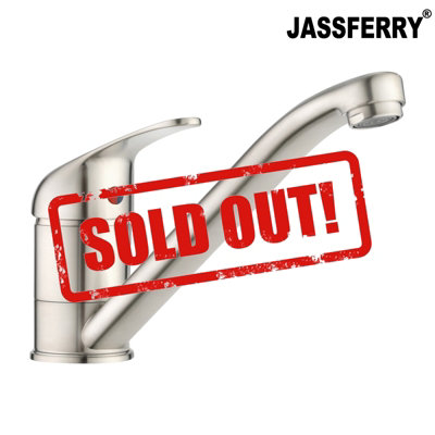 Jassferry Kitchen Sink Mixer Tap Caravan Monobloc Single Top Lever Swivel Spout Brushed Nickel from B&Q