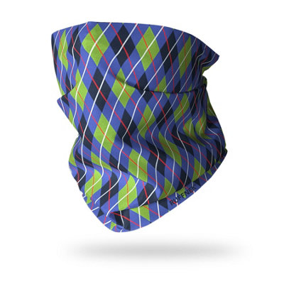 Ruffnek Argyle Green And Blue Snood Scarf Multifunctional Neck Gaiter For GolfHikingCamping And Travel from B&Q