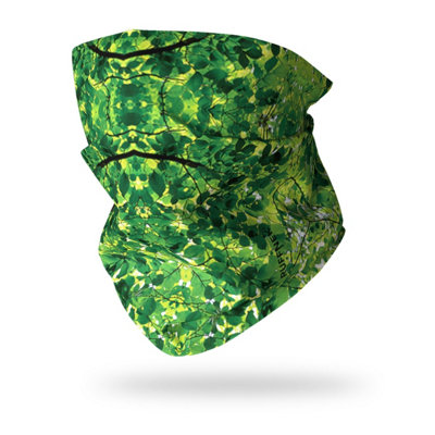 Ruffnek Green Leaves Camouflage Snood Neck Gaiter For FishingCampingPaintball And Airsoft from B&Q