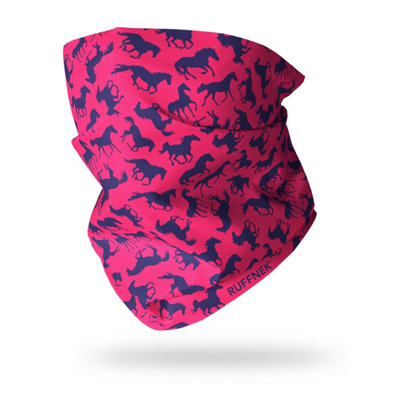 Ruffnek Pink And Blue Horse Riding Snood Multifunctional Neck Gaiter Under Helmet Head Scarf from B&Q