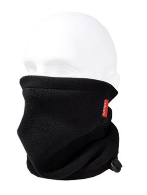 Ruffnek Black Fleece Neckwarmer Snood Thermal Fleece Neck Gaiter For HikingCampingTravel And Outdoor Work from B&Q