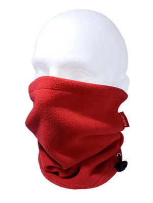 Ruffnek Red Fleece Neckwarmer Thermal Fleece Snood Neck Gaiter For HikingCampingTravel And Outdoor Work from B&Q