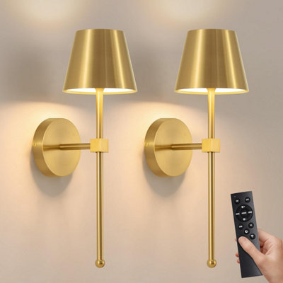 Newsee Battery Operated Wireless Wall Sconces Set Of 25200 Mah Rechargeable Led Small Lights,dimmable Cordless Lamp For from B&Q