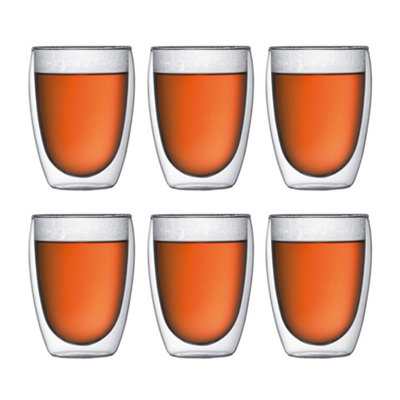 Bodum Pavina Set Of 6 Double Walled Thermo Glasses 360Ml - Clear