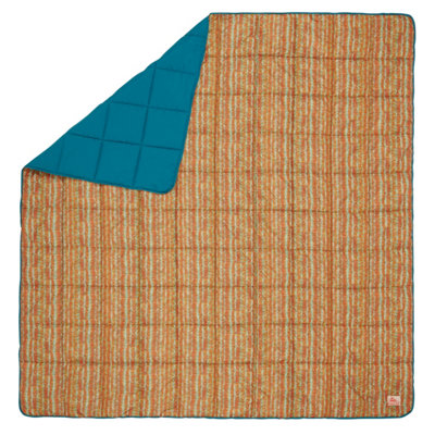 B&Q -  Biggie Camping BlanketStormy Blue/melted Stripes