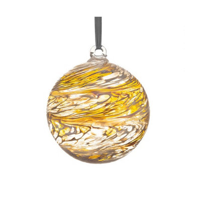 Sienna Glass Gold Friendship Ball Pastel 10Cm