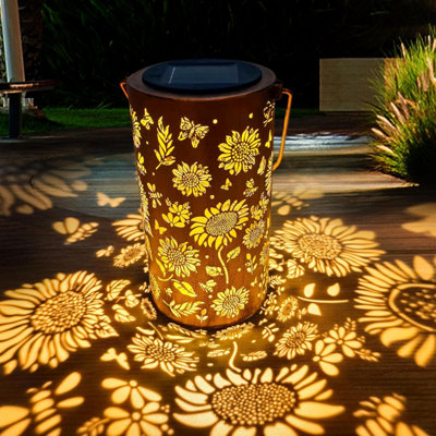 Cawabocy Birthday Gifts For Women Mum GrandmaSunflower Solar Lanterns Garden DecorationsLights Patio Yard Pathway from B&Q