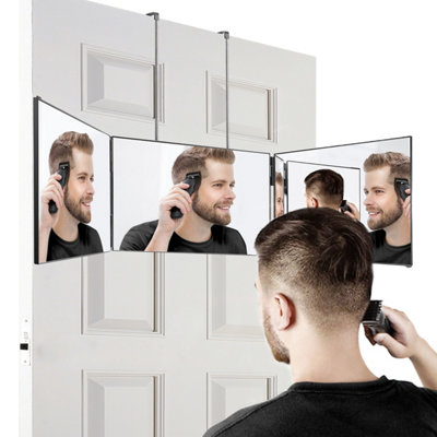 Vanexiss Adjustable Trifold Mirror 32X19.5Cm With 360 Rotation And Retractable Hook For Haircut And Grooming from B&Q