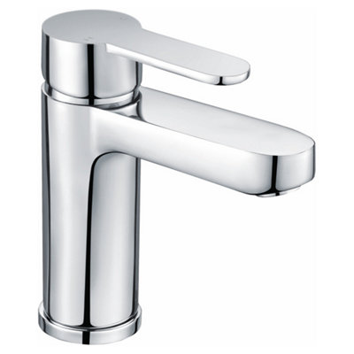 RAK Ceramics Rak Morning Polished Chrome Basin Mixer TapModern Single LeverSolid BrassWras Approved from B&Q