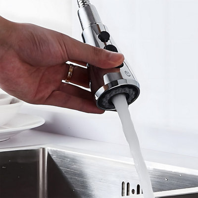 Heable Stylish Kitchen Tap Spray Head Replacement Chrome Function Pull Out Size 2