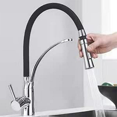 Heable Sleek Kitchen Tap Pull Out Sprayer Chrome Faucet Head from B&Q